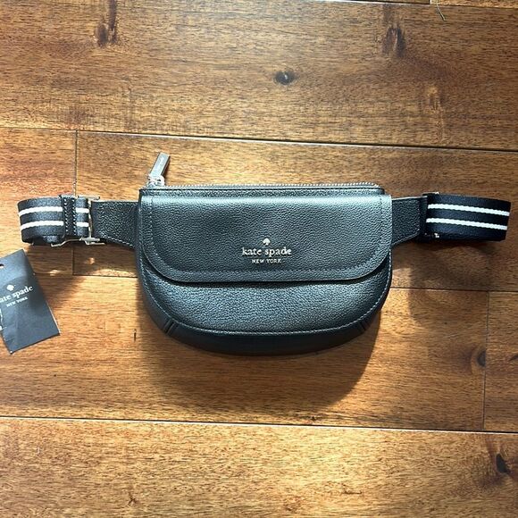 Kate Spade Pebbled Leather  Black Belt Bag - Picture 2 of 11